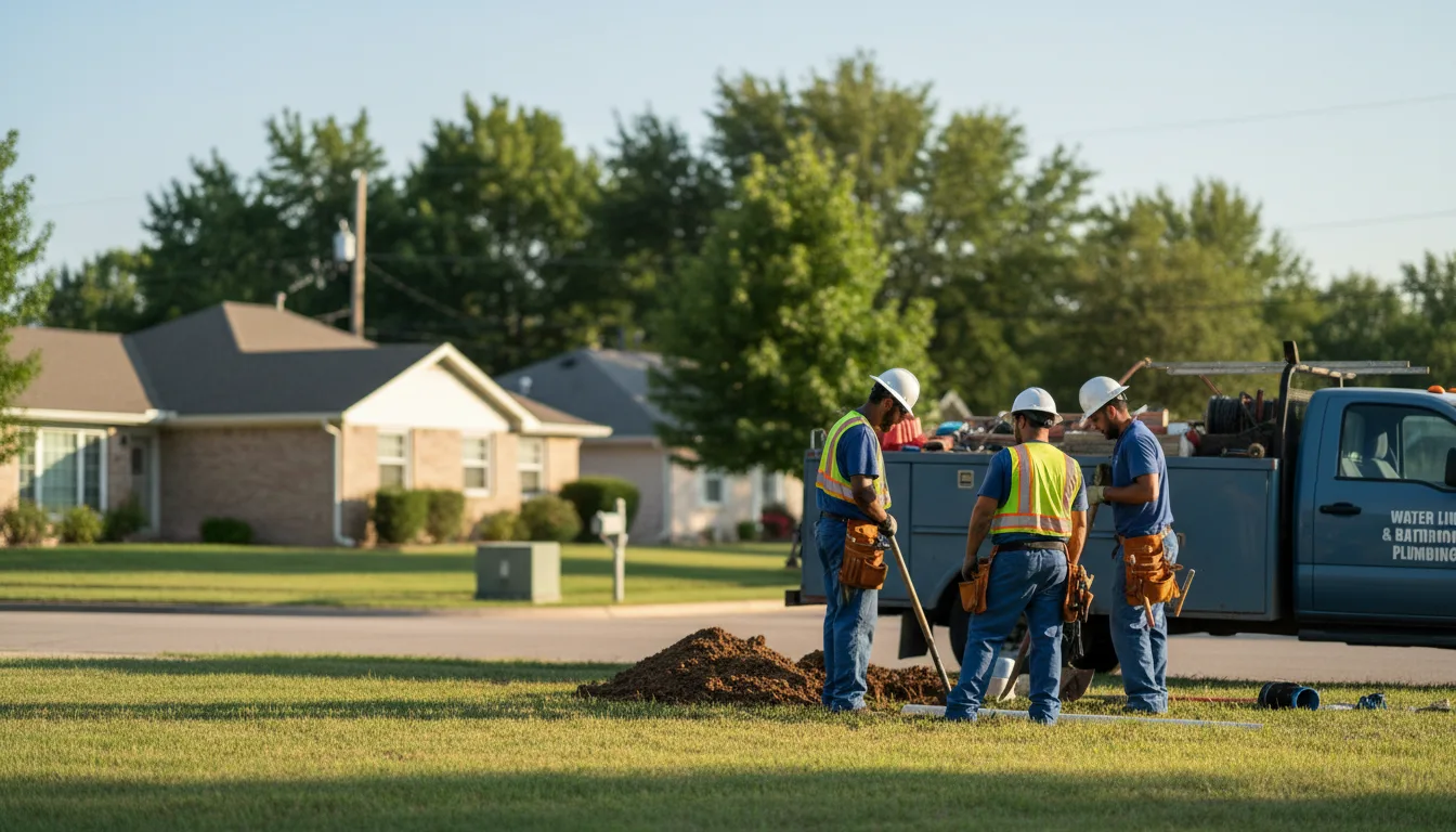 Residential water line and bathroom plumbing service in Albertville, MN